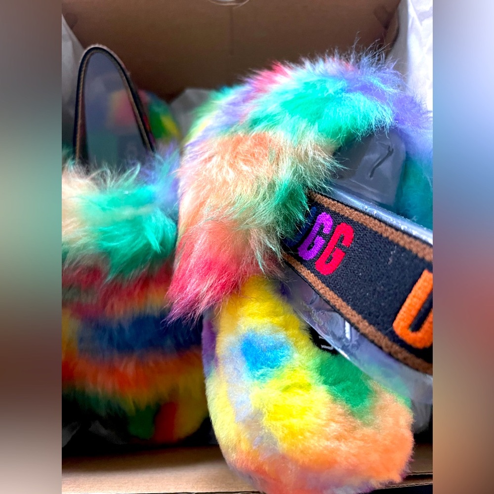 ugg slippers size 7 colorful